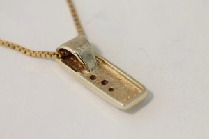 Anheng i gult gull med diamant - Bilde 2