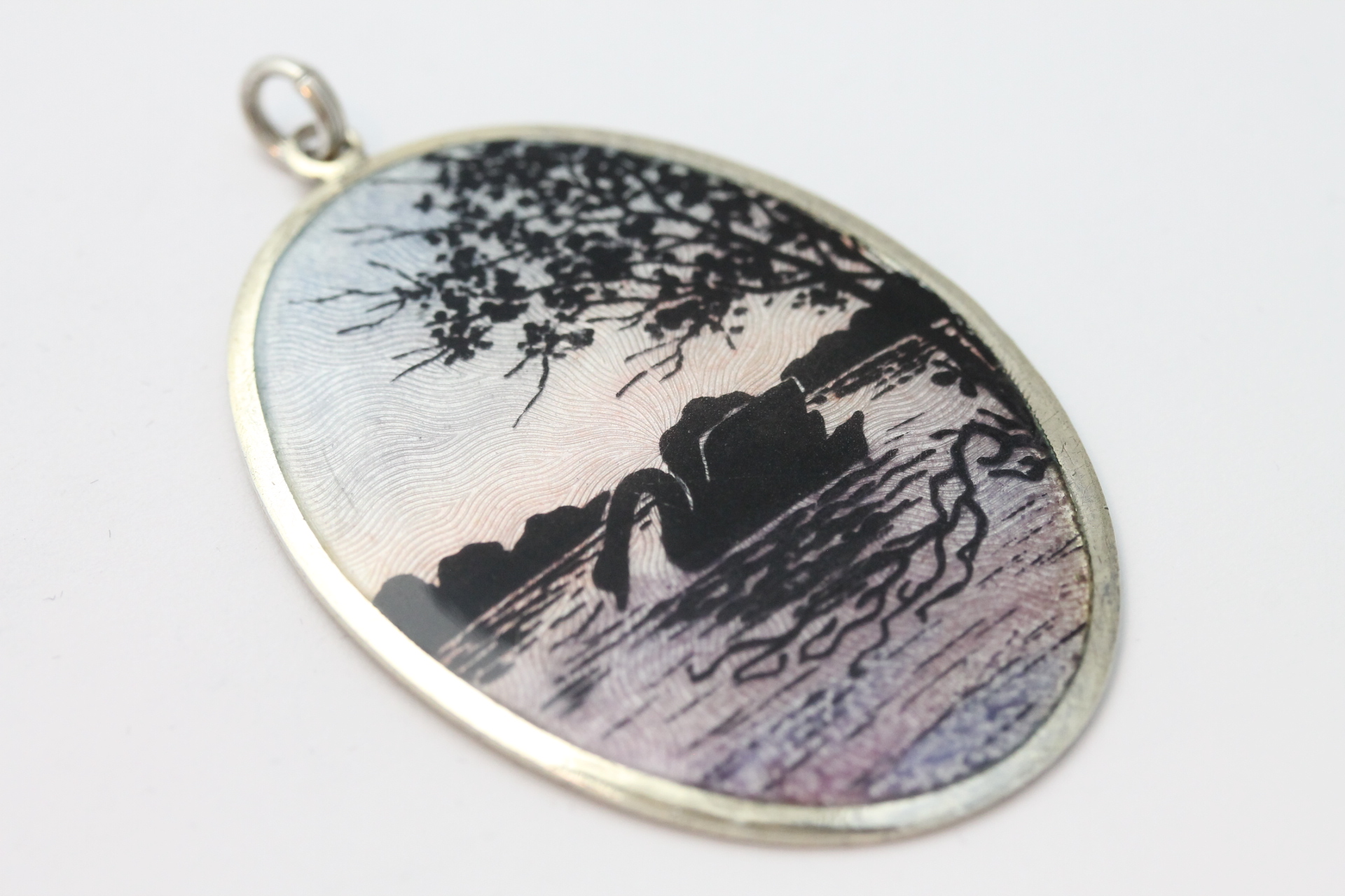 IMG_9381 Emalje anheng i sølv - Bilde 1