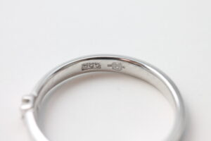 Ring i hvitt gull med diamant - Bilde 4