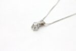 Anheng i hvitt gull med diamant (0,38ct) - Bilde 2