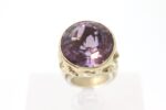Ring i gult gull med lilla sten - Bilde 2