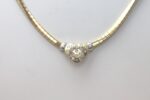 Collièr i gult gull med diamanter - Bilde 2