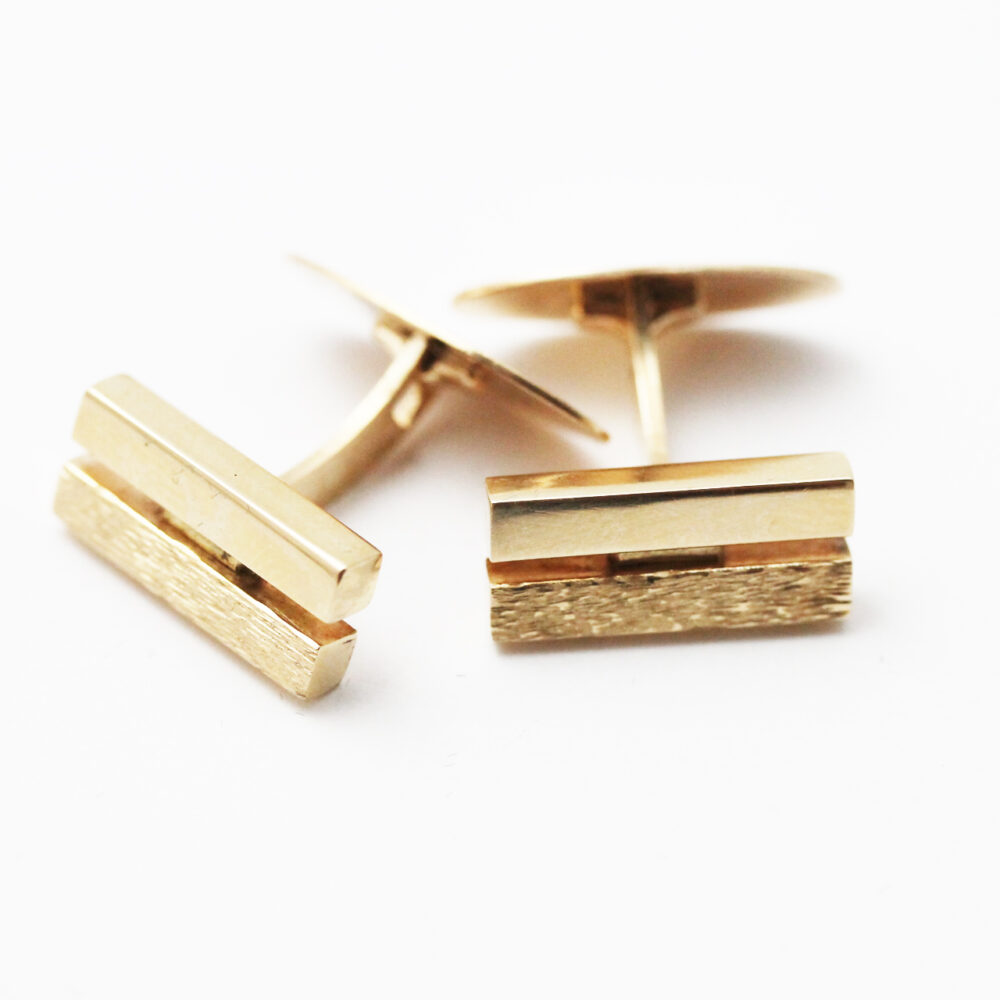 Mansjettknapper i gult gull