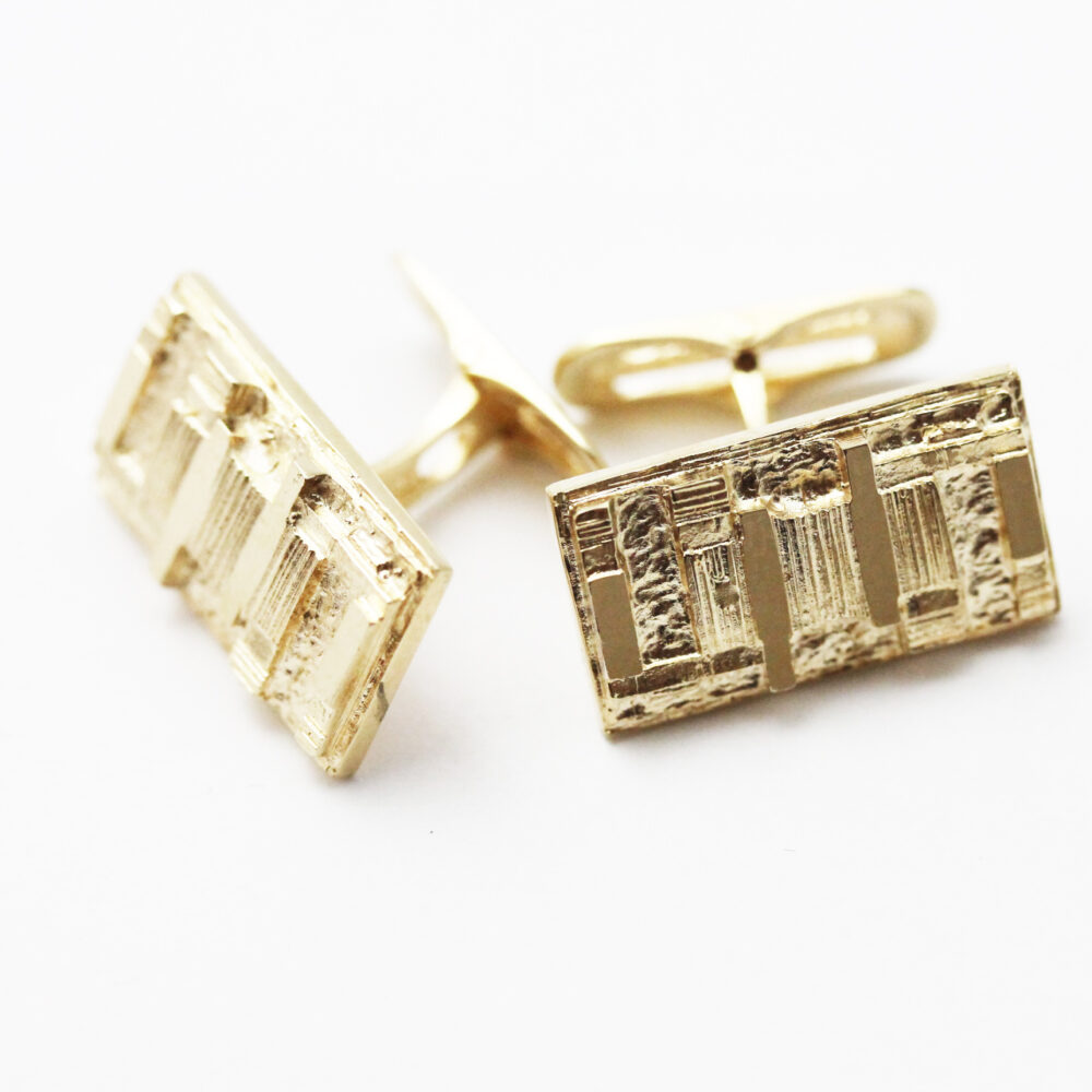 Mansjettknapper i gult gull