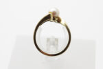 Ring i gult gull med naturperle - Bilde 3