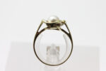 Ring i gult gull med naturperle - Bilde 3