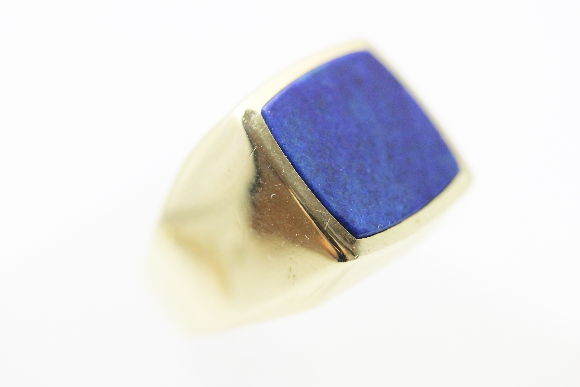 IMG_6484 Ring i gult gull med blå lapis - Bilde 1