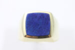 Ring i gult gull med blå lapis - Bilde 2