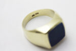 Ring i gult gull med blå lapis - Bilde 4