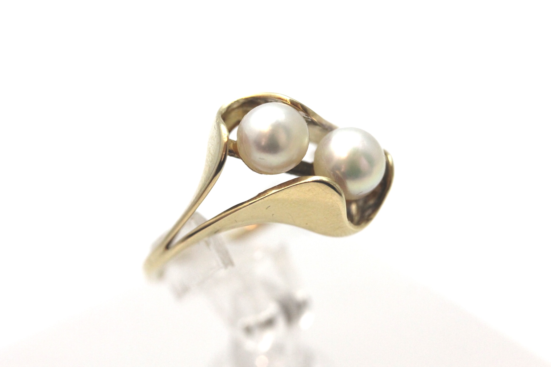 IMG_7142 Ring i gult gull med kulturperler - Bilde 1