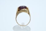 Ring i gult gull med lilla stein - Bilde 3