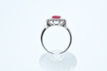 Ring i hvitt gull med rubin og diamanter - Bilde 3
