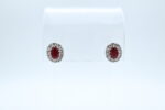 Ørepynt i hvitt gull med rubin og diamanter - Bilde 2